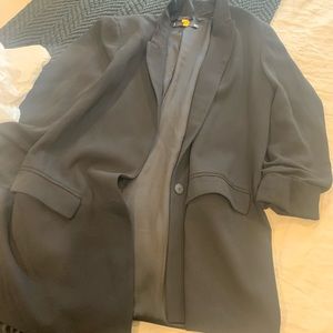 Mango slouchy black blazer